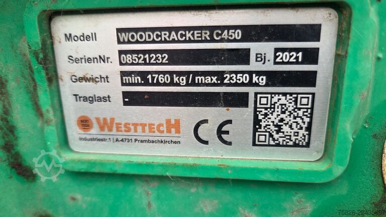 Anden WesttecH Westtech Woodcracker C450 Tiltator 2021