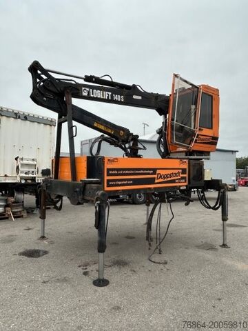 Crane truck  PLATEAU-WECHSELPRITSCHE MIT LOGLIFT 140S INKL. ROTATOR UND GREIFER