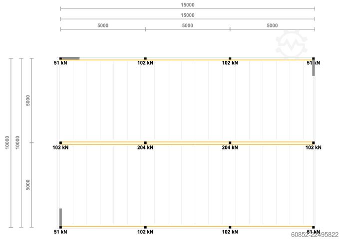 платформа зберігання 10x15m Lagerbühne , Belastung : 500kg/qm Unterkante: 3,0m , ca. 150qm Systembühne