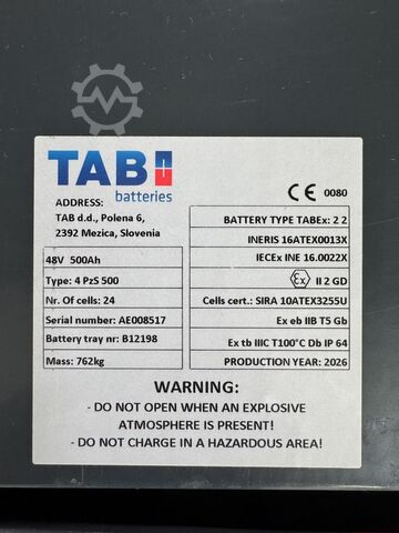 E 16 - 386 / 02 Evo * Atex EX * Proplan 2G / Z1 * ¡¡Batería NUEVA!! LINDE E 16 - 386 / 02 Evo * Atex EX * Proplan 2G / Z1 * NEW battery !!