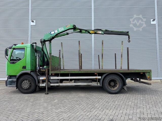 Nakladalna ploščad Renault HD260-20 PR OPEN LAADBAK MET HMF853 KRAAN / BLA...