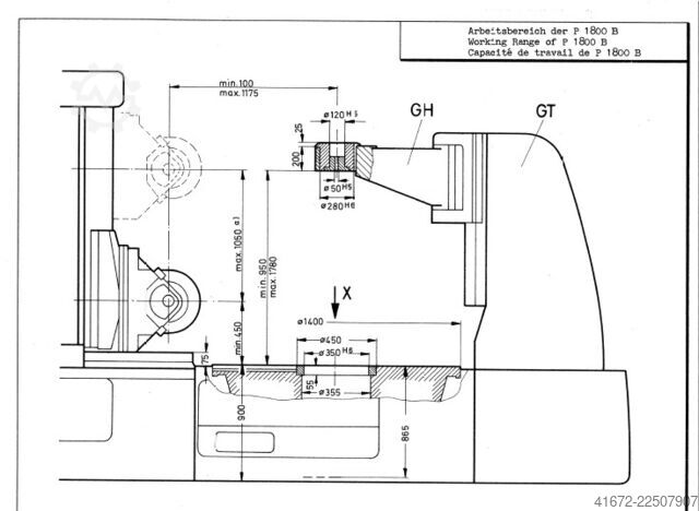 Fresadora de engranajes - vertical PFAUTER P 1800 B