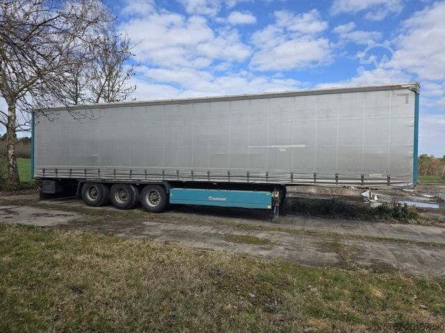 Semi-reboque aberto com lona KRONE Gardine Standard, Plaettenkasten, Liftachse