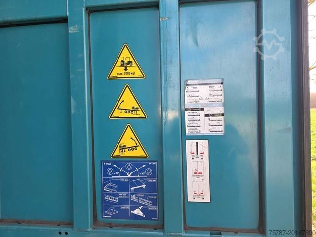 Semi-reboque aberto com lona KRONE Gardine Standard, Plaettenkasten, Liftachse