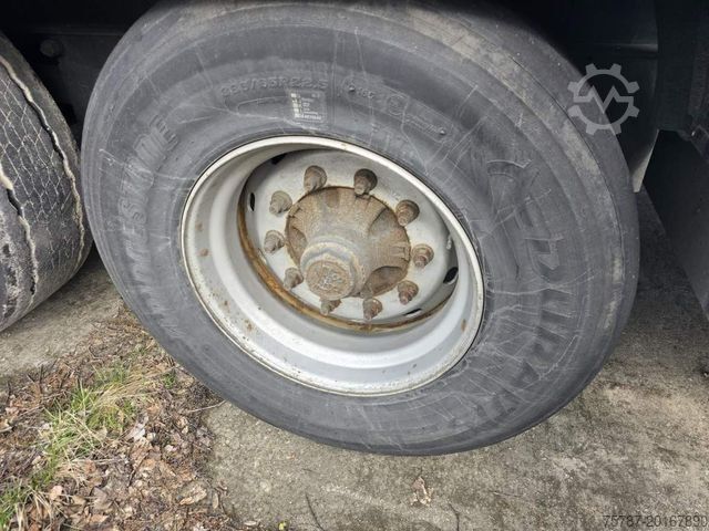 Semi-reboque aberto com lona KRONE Gardine Standard, Plaettenkasten, Liftachse