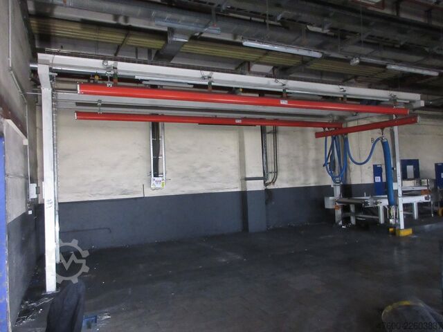Krāna nojume Krāns Iekštelpu celtnis Krāna skrejceļš Krāna skrejceļš Demag Portalkran KBK2 + Saugheber 50KG Vacuumpumpe 50KG  + Stahlbau 9,3x3m