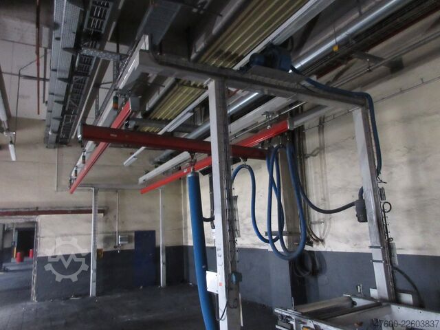 Krāna nojume Krāns Iekštelpu celtnis Krāna skrejceļš Krāna skrejceļš Demag Portalkran KBK2 + Saugheber 50KG Vacuumpumpe 50KG  + Stahlbau 9,3x3m