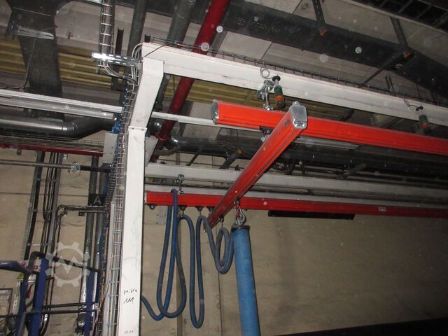 Žerjav nadstrešek Žerjav Notranji žerjav Žerjavska steza Demag Portalkran KBK2 + Saugheber 2x50KG Vacuumpumpe 2x 50KG  + Stahlbau 18,2x3m