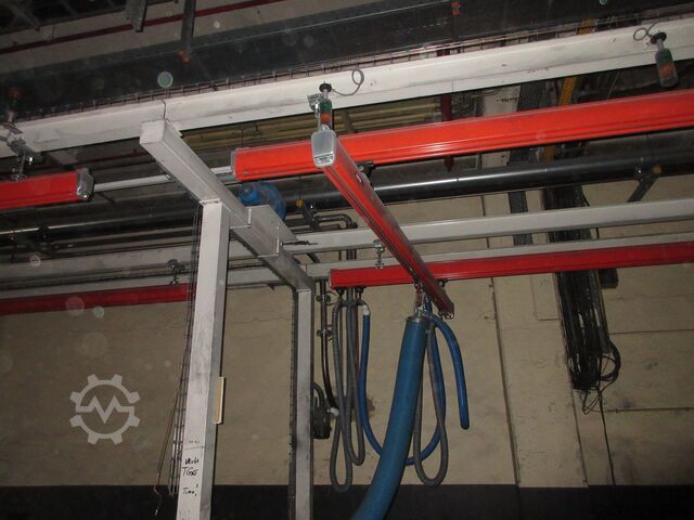 Žerjav nadstrešek Žerjav Notranji žerjav Žerjavska steza Demag Portalkran KBK2 + Saugheber 2x50KG Vacuumpumpe 2x 50KG  + Stahlbau 18,2x3m