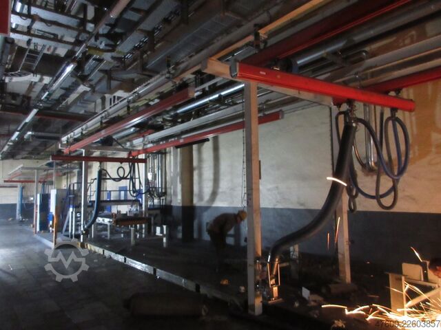 Žerjav nadstrešek Žerjav Notranji žerjav Žerjavska steza Demag Portalkran KBK2 + Saugheber 2x50KG Vacuumpumpe 2x 50KG  + Stahlbau 18,2x3m