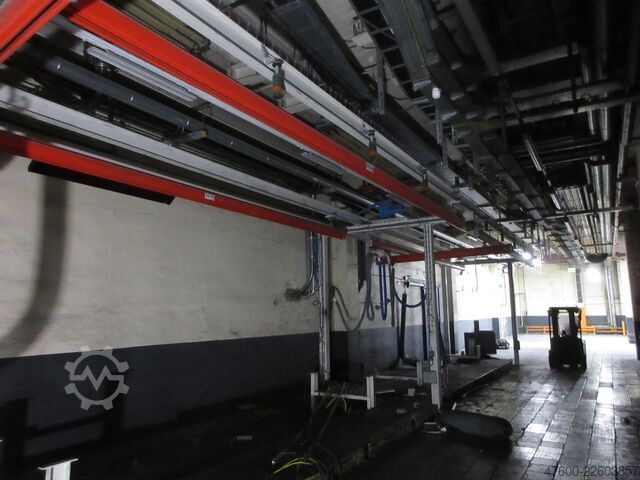 Žerjav nadstrešek Žerjav Notranji žerjav Žerjavska steza Demag Portalkran KBK2 + Saugheber 2x50KG Vacuumpumpe 2x 50KG  + Stahlbau 18,2x3m