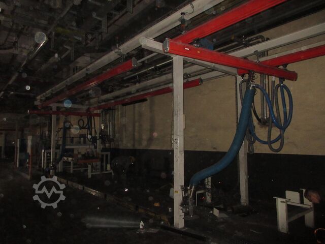 Žerjav nadstrešek Žerjav Notranji žerjav Žerjavska steza Demag Portalkran KBK2 + Saugheber 2x50KG Vacuumpumpe 2x 50KG  + Stahlbau 18,2x3m