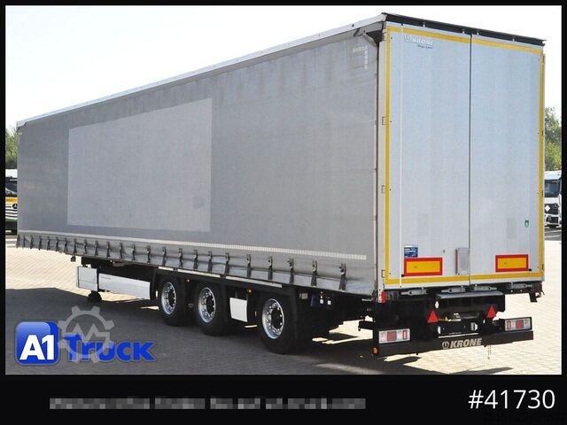 Semi-remorque bâchée KRONE SD, Mega,Lift, Staplerhalterung, Lenkachse