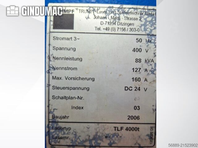 TRUMPF Trumatic L 4030 TRUMPF Trumatic L 4030