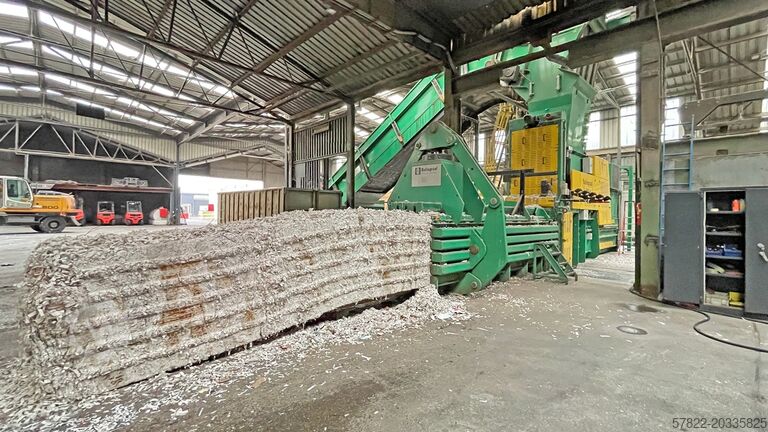 Komplette Ballenpressen Linie 140 t mit Fördertechnik und Drahtzugstationen Bollegraaf Baler HBC 140 with conveyor Typ HBT 1216/1800 * 23