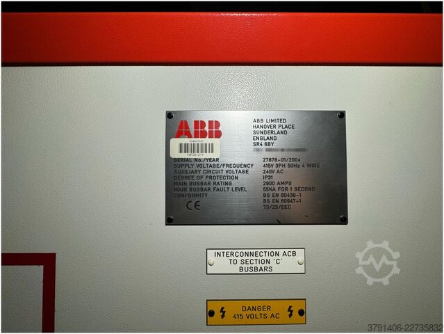 制御装置および配電盤 ABB Low-Voltage Main Switchboard