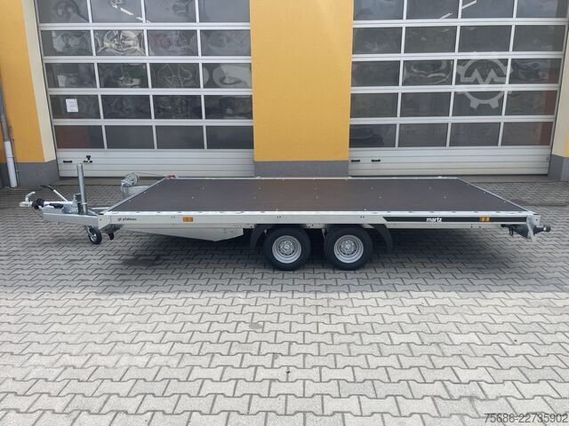 車両運搬トレーラー Martz 406cm x 211cm 2,7T + Rampen + Seilwinde