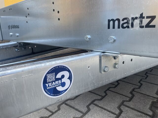車両運搬トレーラー Martz 406cm x 211cm 2,7T + Rampen + Seilwinde