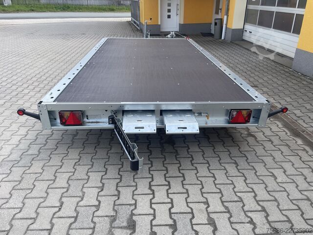 車両運搬トレーラー Martz 406cm x 211cm 2,7T + Rampen + Seilwinde