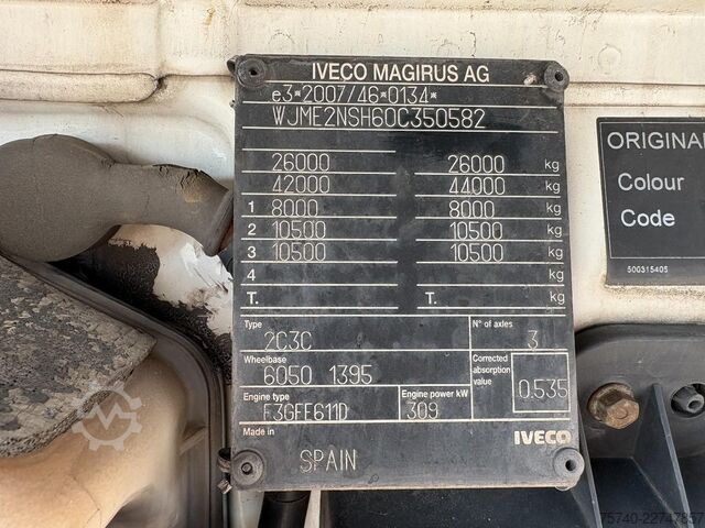 משאית מנוף Iveco Stralis 420 + 6X2 + FASSI F 135 - 3X EXT. + REM...