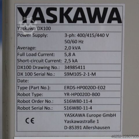 工业机器人 Yaskawa Motoman HP20D mit DX100