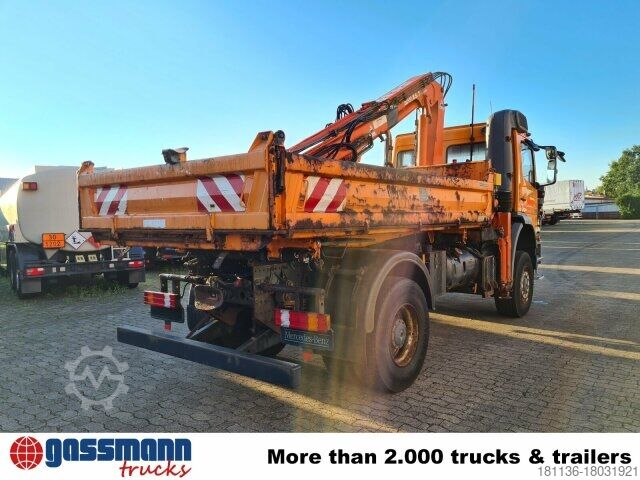 Kipper LKW Mercedes-Benz Atego 1823 AK 4x4 mit Kran Atlas 85.2, Funk,