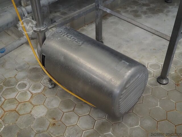 CIP instalacija, rezervoar, pumpe, izmenjivač Westfalia Separator AG, Hilge, Endress + CIP-TANK 3000 L, EURO-HYGIA-B-SUPER-II