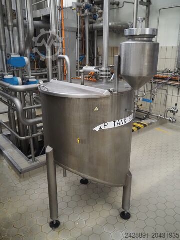 CIP instalacija, spremnik, pumpe, izmjenjivač topline Westfalia Separator AG, Hilge, Endress + CIP-TANK 3000 L, EURO-HYGIA-B-SUPER-II