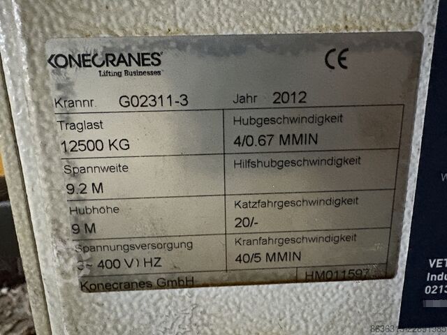 Tiltskrāns 12 t, 9200 mm Konecranes 
