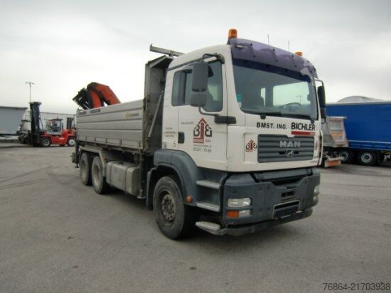 Тристранен самосвал MAN TGA 33.430 6X4 KIPPER, MANUEL, E4 PALFINGER BLATT-BLATT