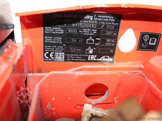 Handmatige palletwagen Linde T 16 L  1152