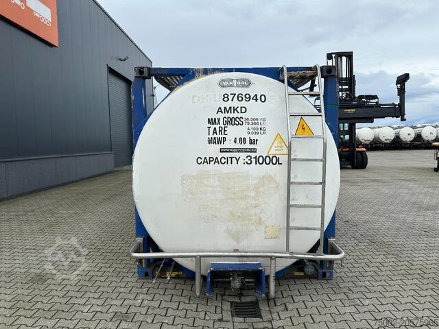 Tank container Van Hool 20FT SWAPBODY 30.900L, UN PORTABLE T11, 5Y insp...