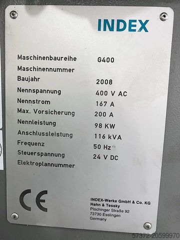CNC-svarvning och fräsning Index G 400