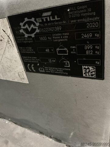 VS-22649 Elektrisk triplex gaffeltruck Still RX20-16 år 2020 STILL RX20-16