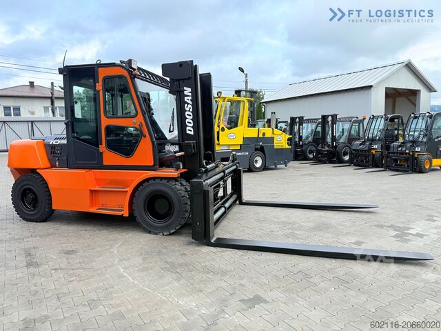 Vierwielige heftruck DOOSAN 70 / DUPLEX / FORK 2500MM / POSITIONER