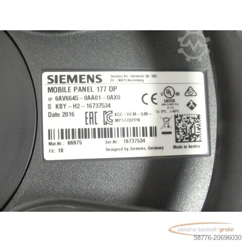 Siemens komponent Siemens 6AV6645-0AA01-0AX0 SN:KBY-H2-16737534 + 6XV1440-4AN10 - ! -