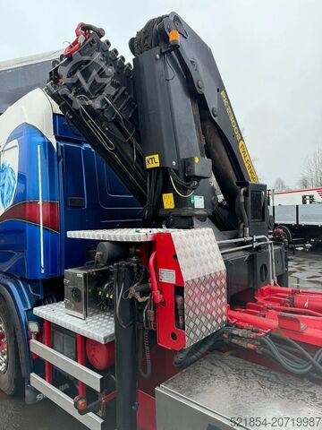 Leitor de tinta Scania P420 6X2*4, Hooklift-truck with Crane, 2008