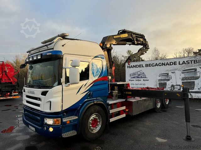 Innenlader Scania P420 6X2*4, Hooklift-truck with Crane, 2008
