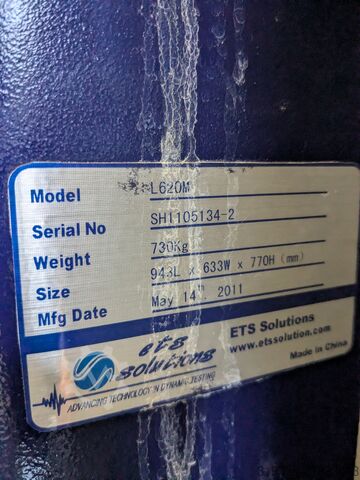 ระบบทดสอบการสั่นสะเทือนพร้อมห้องควบคุมสภาพอากาศ ETS Solutions MPA102/L620M