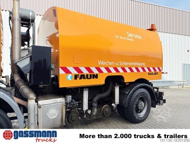 Speciallastbil Mercedes-Benz Axor 1829 4x2, Zweiweg Z200, Kehrmaschine Faun