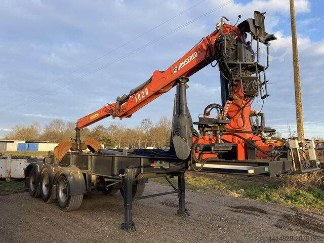 Prikolica šasija Ampirol sa kranom Lecitrailer U38