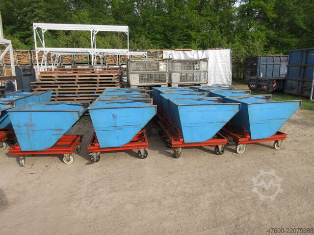 Contenedor basculante Volquete basculante Tolva basculante Bartels Spänekübel Container Späne SK 30 R Stapelkipper Muldenkipper 300L