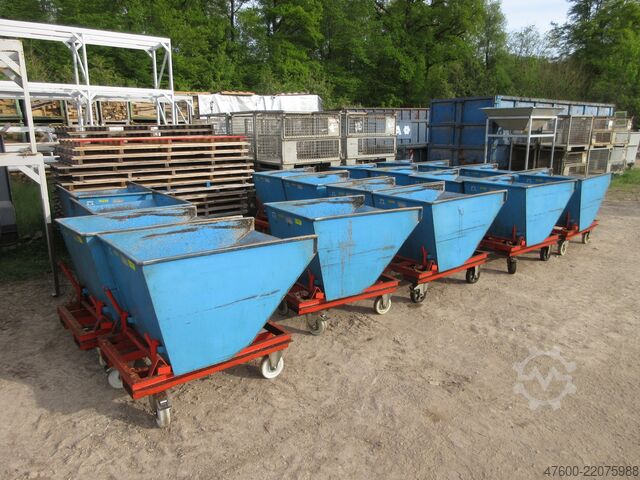 Contenedor basculante Volquete basculante Tolva basculante Bartels Spänekübel Container Späne SK 30 R Stapelkipper Muldenkipper 300L