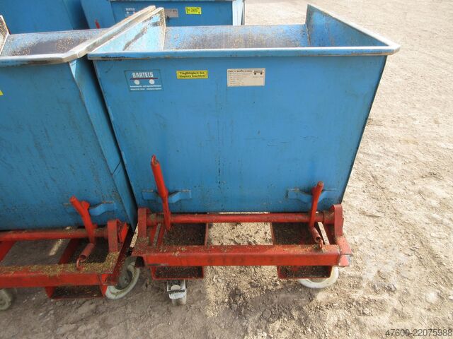 Contenedor basculante Volquete basculante Tolva basculante Bartels Spänekübel Container Späne SK 30 R Stapelkipper Muldenkipper 300L