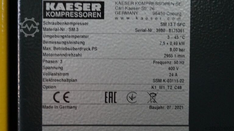 Vijčani kompresor Kaeser SM 13 T SFC