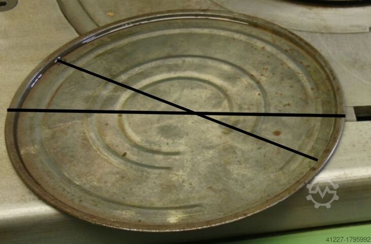 Lid folding machine for sheet metal buckets Babkop Ø 210