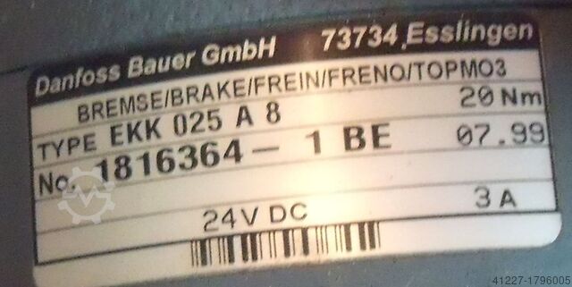 Motor roda gigi 2,2 kW 88 rpm BAUER G22-20/D1A4-283M