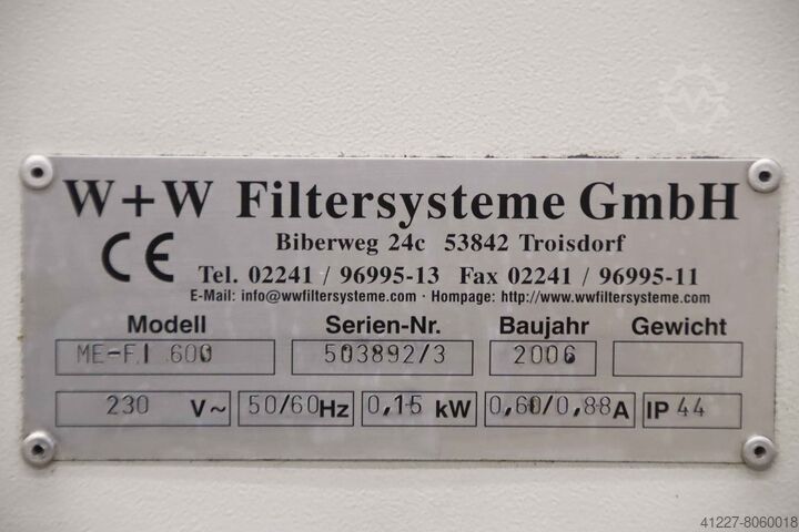 Διαχωριστής ομίχλης λαδιού W+W ME-FI 600