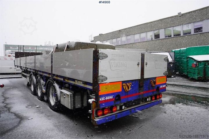 Platform aanhanger Kel-Berg Semi trailer w/ Draw.