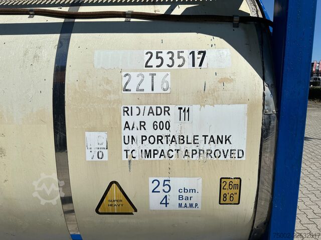 танк-контейнер CIMC 20FT ISO 25.040L / UN PORTABLE  T11 / 2.5Y + CS...